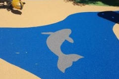 Solid Blue Beige w Image