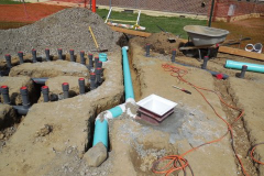 Site Preparation for a spray park